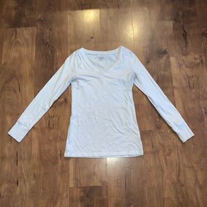 White Basic Long Sleeve Tee